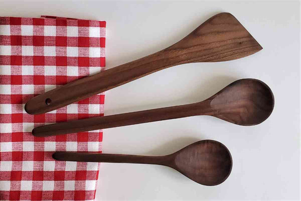 Wood Spatula and Cook Spoons Set