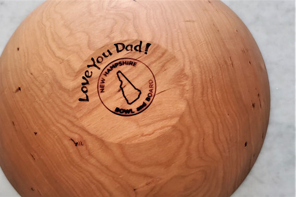 custom engraved bowl for Dad