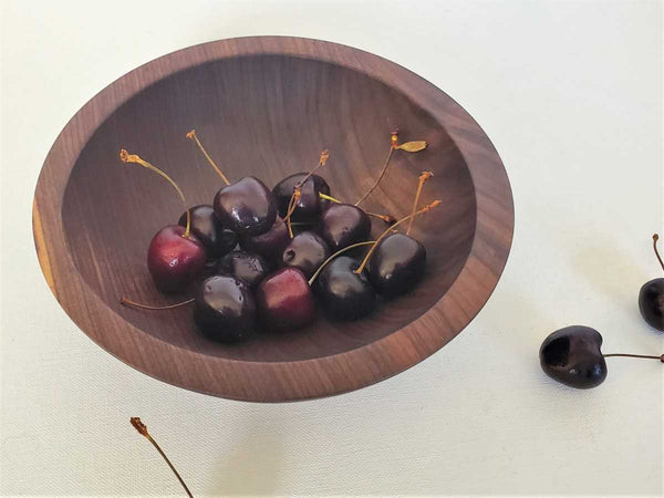 small walnut side salad bowl