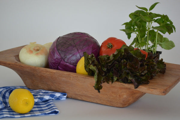 large wood dough bowl