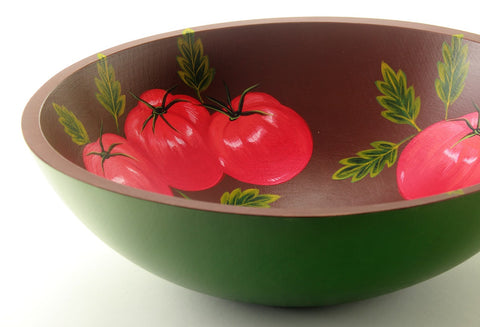 Painted Salad Bowl 2 Sizes Available | New Hampshire Bowl and Board
