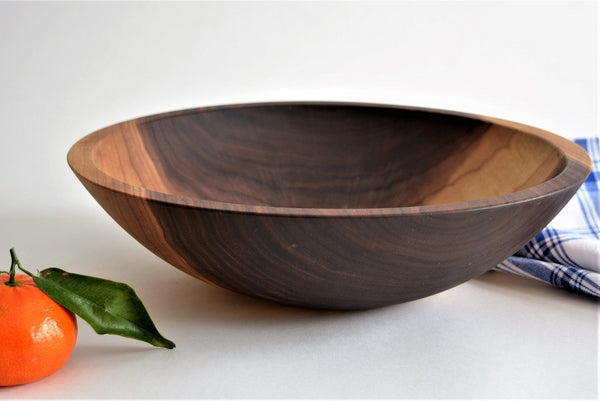 Black Walnut Salad Bowl 12" (Serves 4) Free Shipping