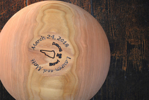 large personalized wood salad bowl