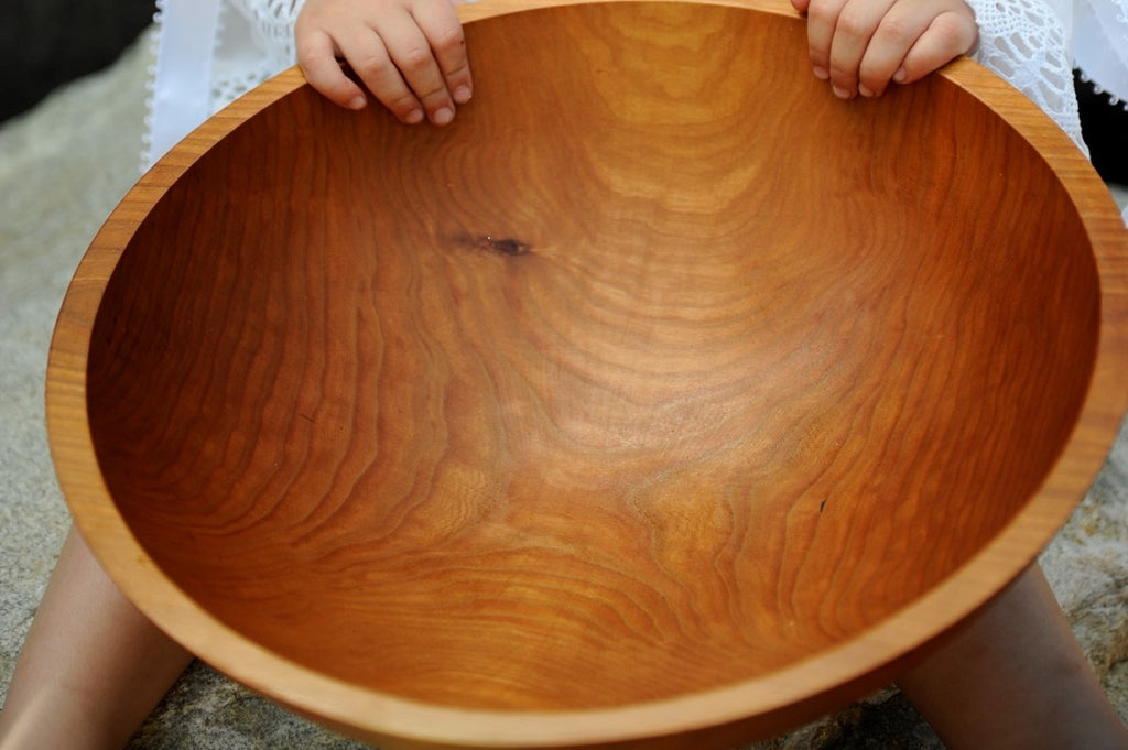 Large Cherry Wooden Salad Bowl New Hampshire Bowl and Board