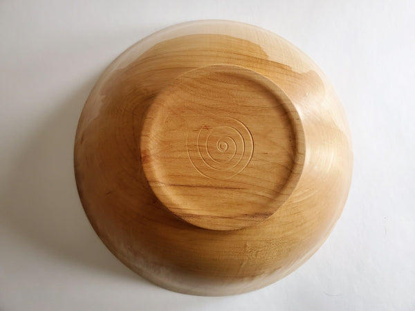 Maple wood bowl reverse