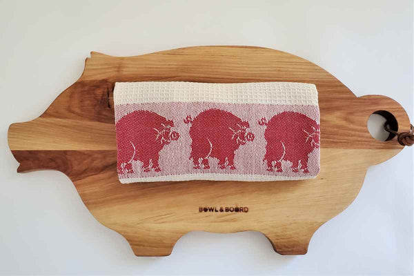 pig dish towel
