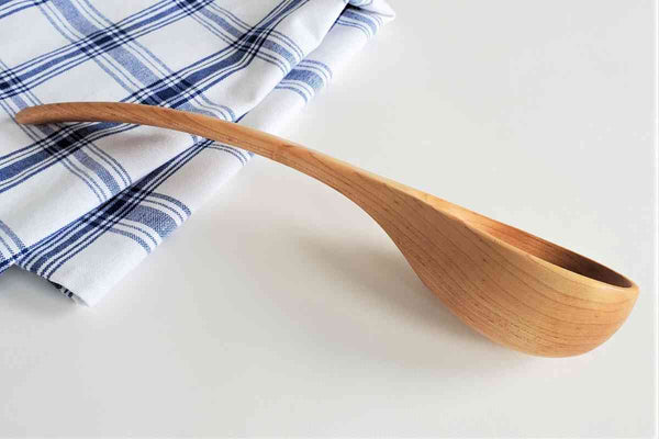 Wood Ladle Curved Handle 13"
