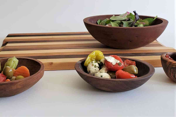 wood snack bowls
