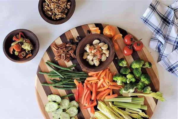 Wood Lazy Susan for Charcuterie and Cheese