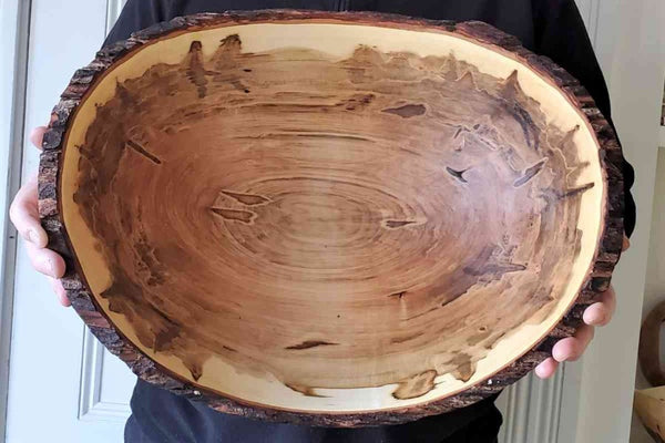 solid maple wood bowl