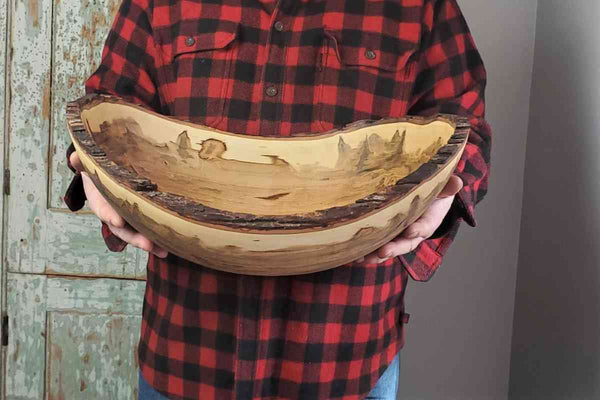 large rustic natural edge bowl