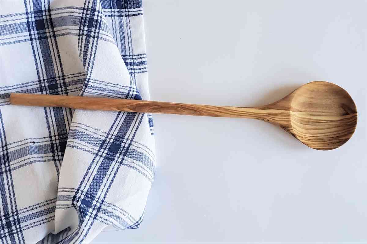 Kitchen Towels and Olive Wood Spoon Gift