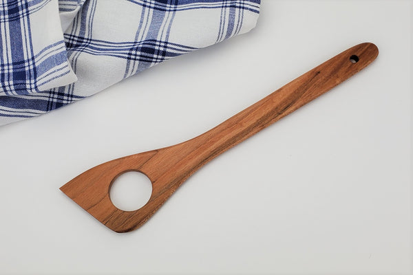 walnut spatula with hole