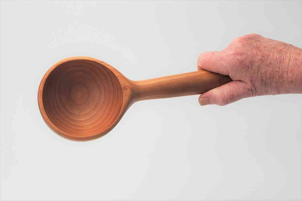 large wood ladle cherry