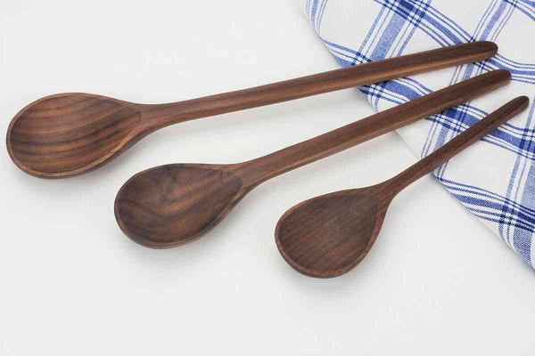 Walnut Wooden Spoon Set with Spatulas 6-PC Set