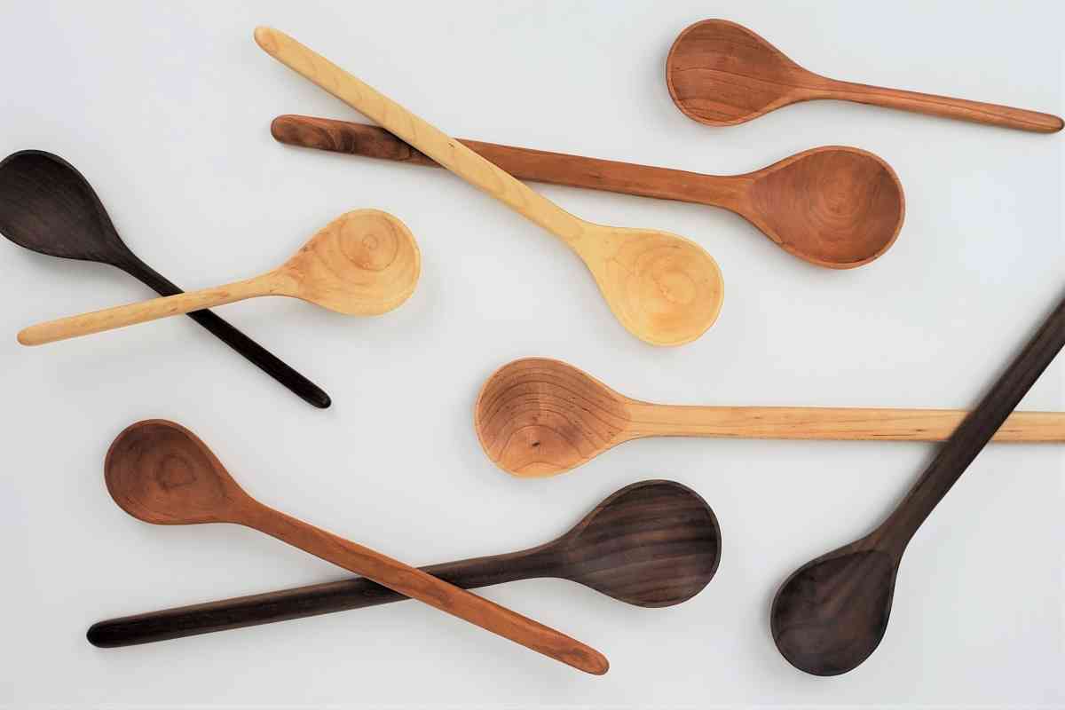 6 Pieces Wooden Spoon Set Eating Cooking Wood Spoons Long Handle