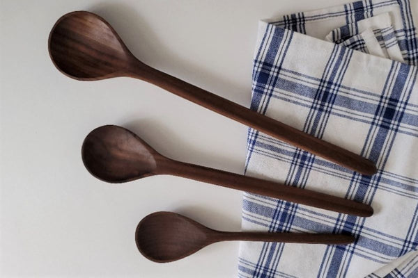 Walnut Wooden Spoon Set with Spatulas 6-PC Set