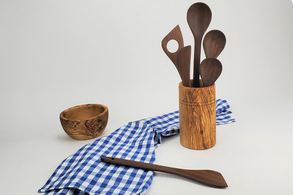 Walnut Wooden Spoon Set with Spatulas 6-PC Set
