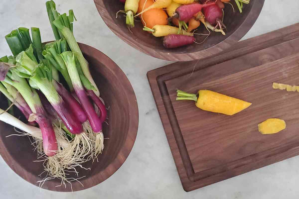 Salad and Serving Bowl Walnut 8"