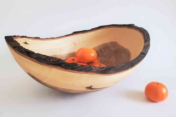 live edge maple fruit bowl
