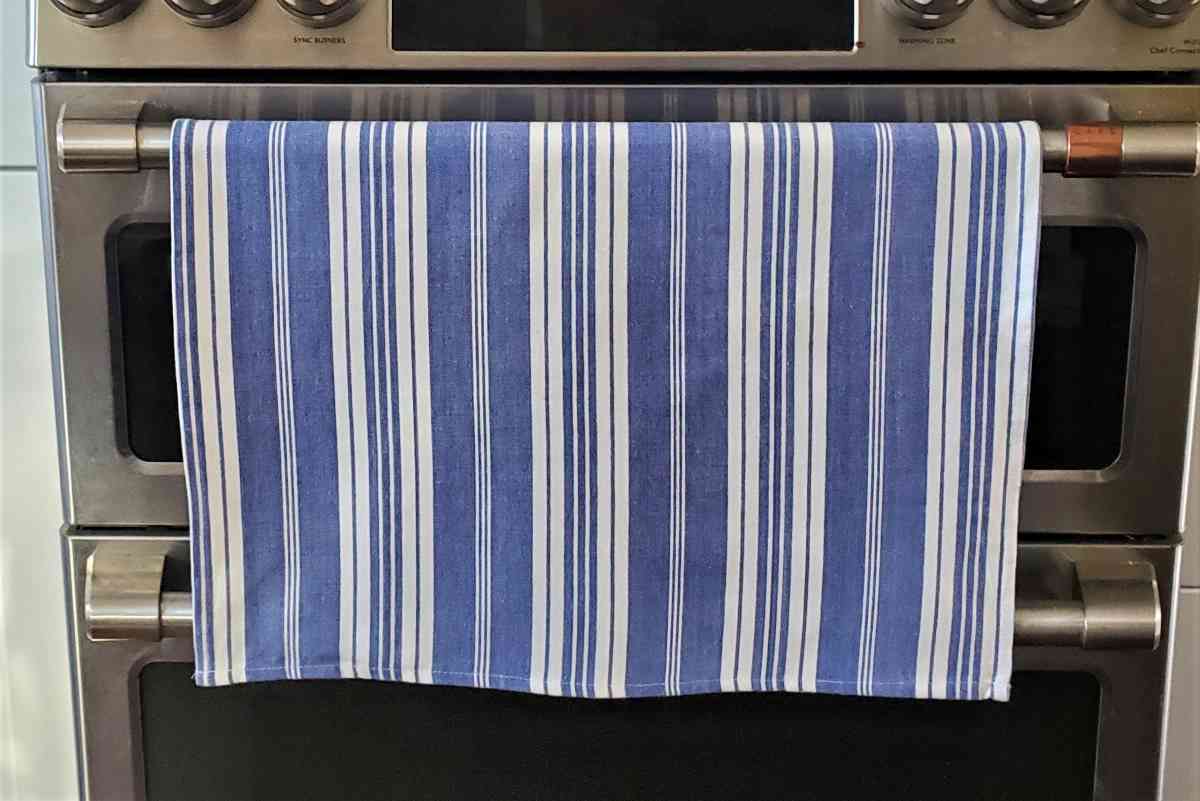 Dish Towel Blue Striped Bistro