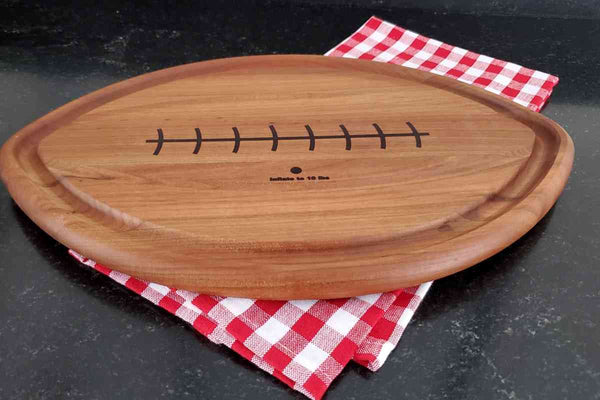 Football shaped carving board