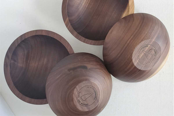 walnut salad bowl set