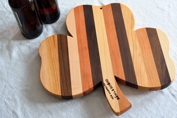 Wood Cutting Board Shamrock Shaped | New Hampshire Bowl and Board