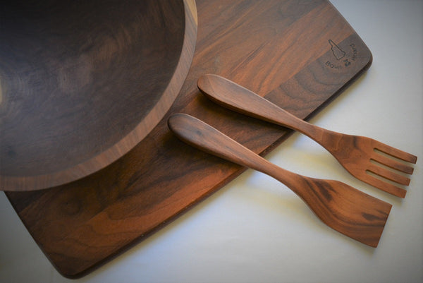 Salad Bowl and Non-Skid Board FREE Salad Servers | New Hampshire Bowl and Board