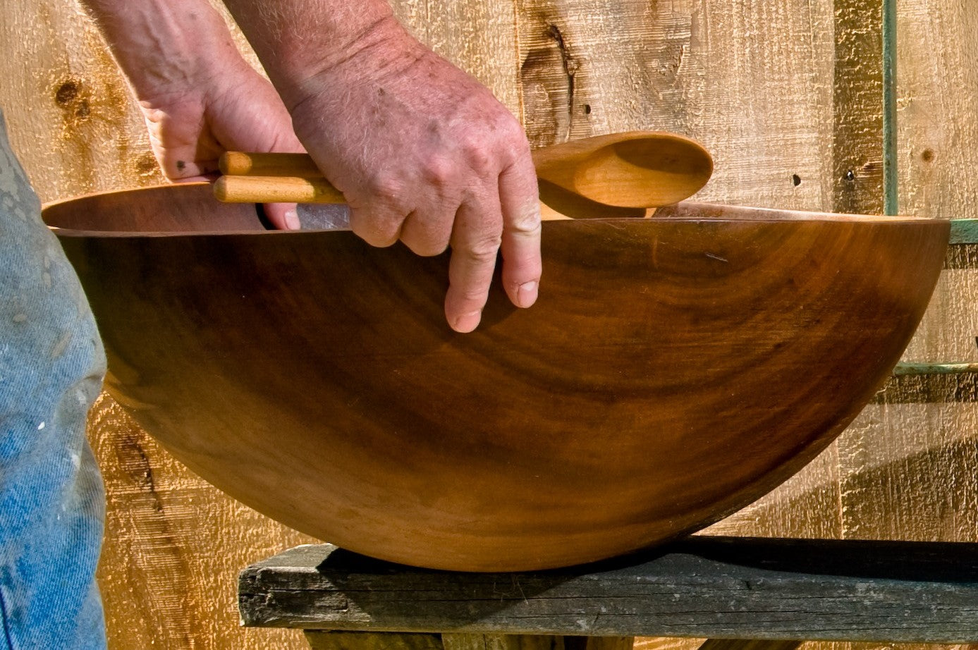 Wooden Salad Bowl Largest Handmade Bowl in the World 19.5