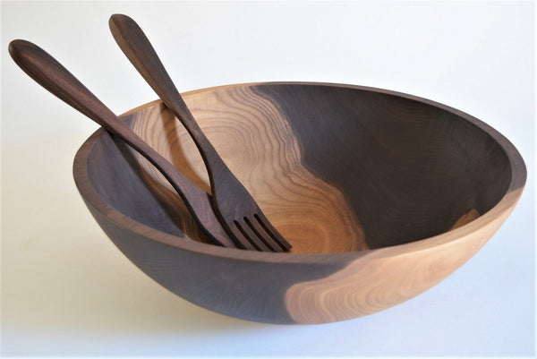 black walnut salad bowl