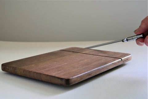 Wood Cheese Board with Wire Cutter | New Hampshire Bowl and Board
