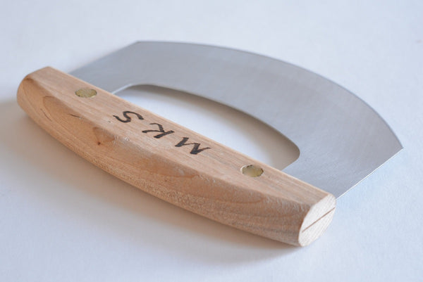 wood handle mezzaluna