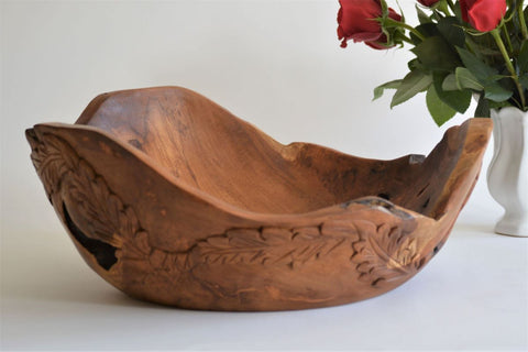 wood centerpiece bowl