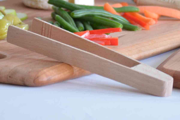 wood serving tongs for charcuterie | New Hampshire Bowl and Board