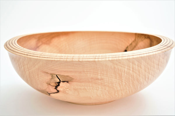 Handturned Wood Bowl with Incised Rim | New Hampshire Bowl and Board