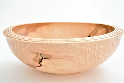Handturned Wood Bowl with Incised Rim | New Hampshire Bowl and Board
