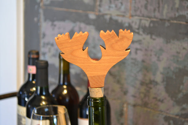Moose Antlers Bottle Stopper | New Hampshire Bowl and Board