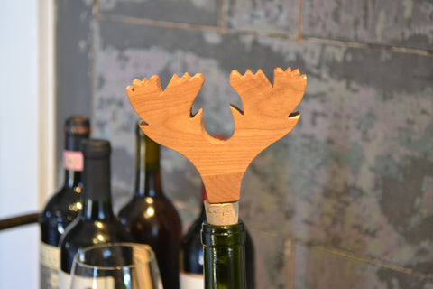 Moose Antlers Bottle Stopper | New Hampshire Bowl and Board