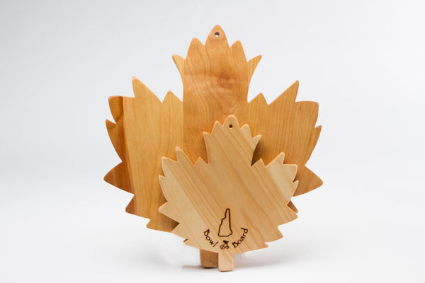 Wood Cutting Board Large Maple Leaf | New Hampshire Bowl and Board
