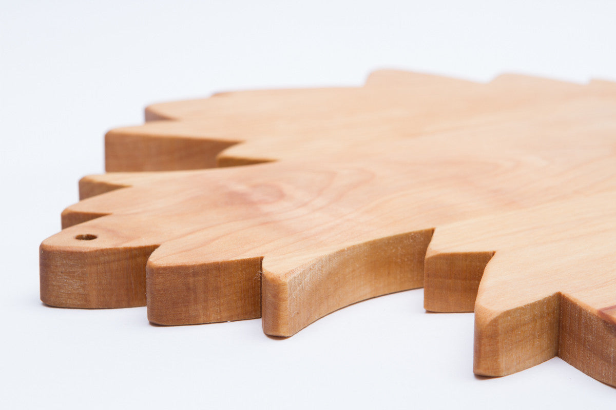 Large Maple Leaf Cutting Board, NH Bowl and Board