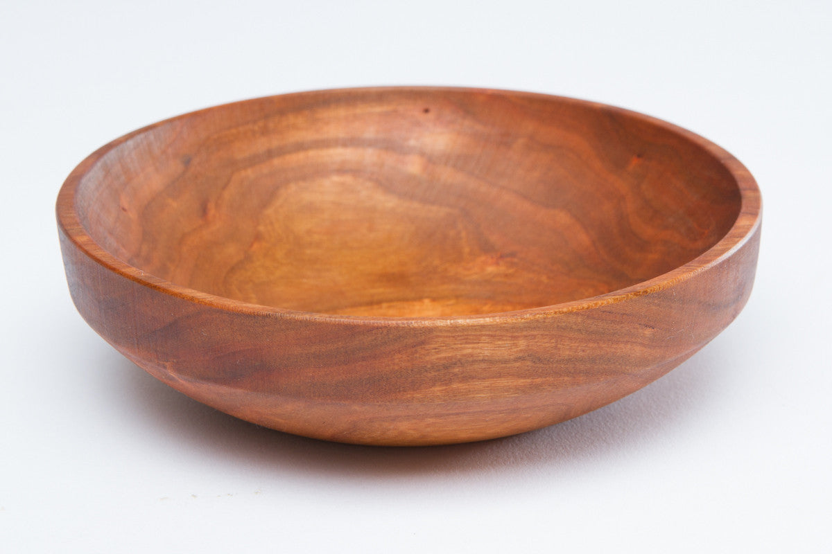 small wooden bowl with wooden baby spoon