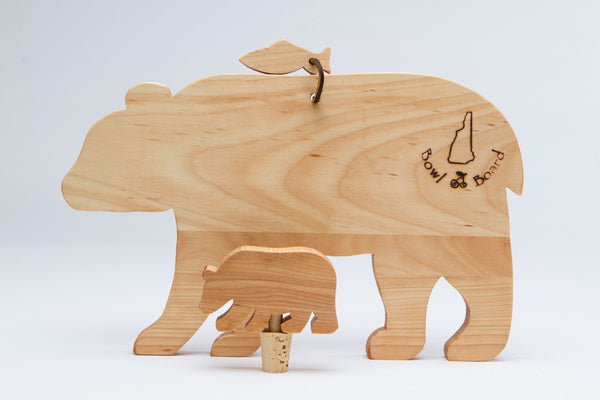 Big Bear Wood Cutting Board in Maple | New Hampshire Bowl and Board