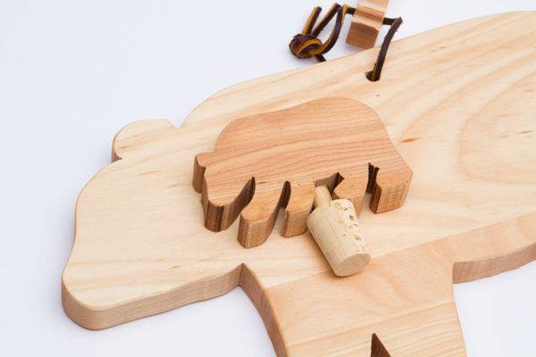 Big Bear Wood Cutting Board in Maple | New Hampshire Bowl and Board