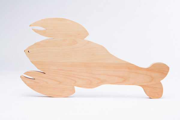 Maine Lobster Wood Cutting Board Guaranteed to Have Two Claws | New Hampshire Bowl and Board