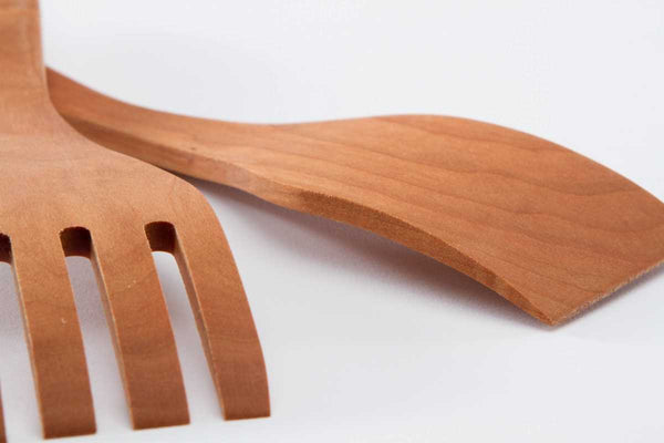 Wood Salad Servers Cherry in Two Sizes