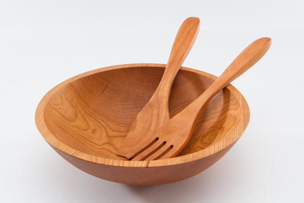 personalized wood salad bowl