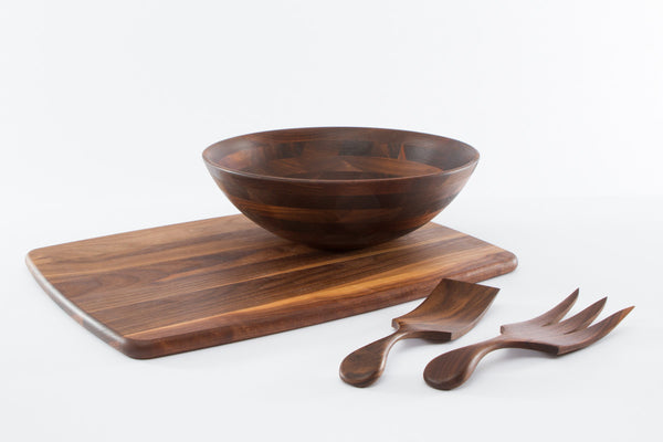 Black Walnut Sonoma Bowl Feeds a Crowd 14" | New Hampshire Bowl and Board