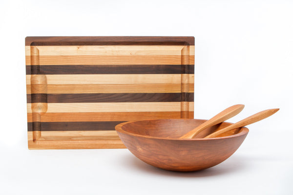 Cut Carve & Serve Board with Bowl - NH Bowl and Board Exclusive | New Hampshire Bowl and Board