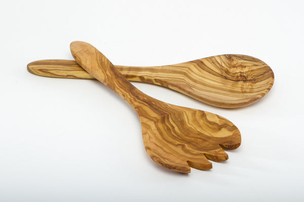 Olive Wood Salad Servers | New Hampshire Bowl and Board